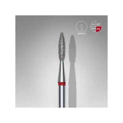 EXPERT Dijamantski nastavak za el.turpiju plamen, crveni 2,1mm/8mm