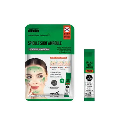 MBEAUTY  Spicule Shot Ampoule ampule za kožu lica sa spikulama, 6 tretmana (6x2ml)