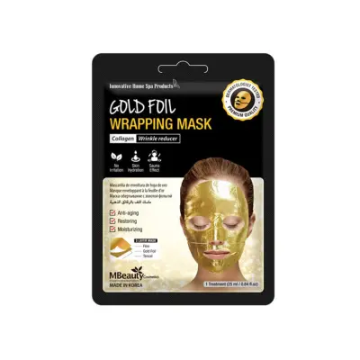 MBEAUTY Zlatna sheet maska u foliji za redukciju bora 25ml