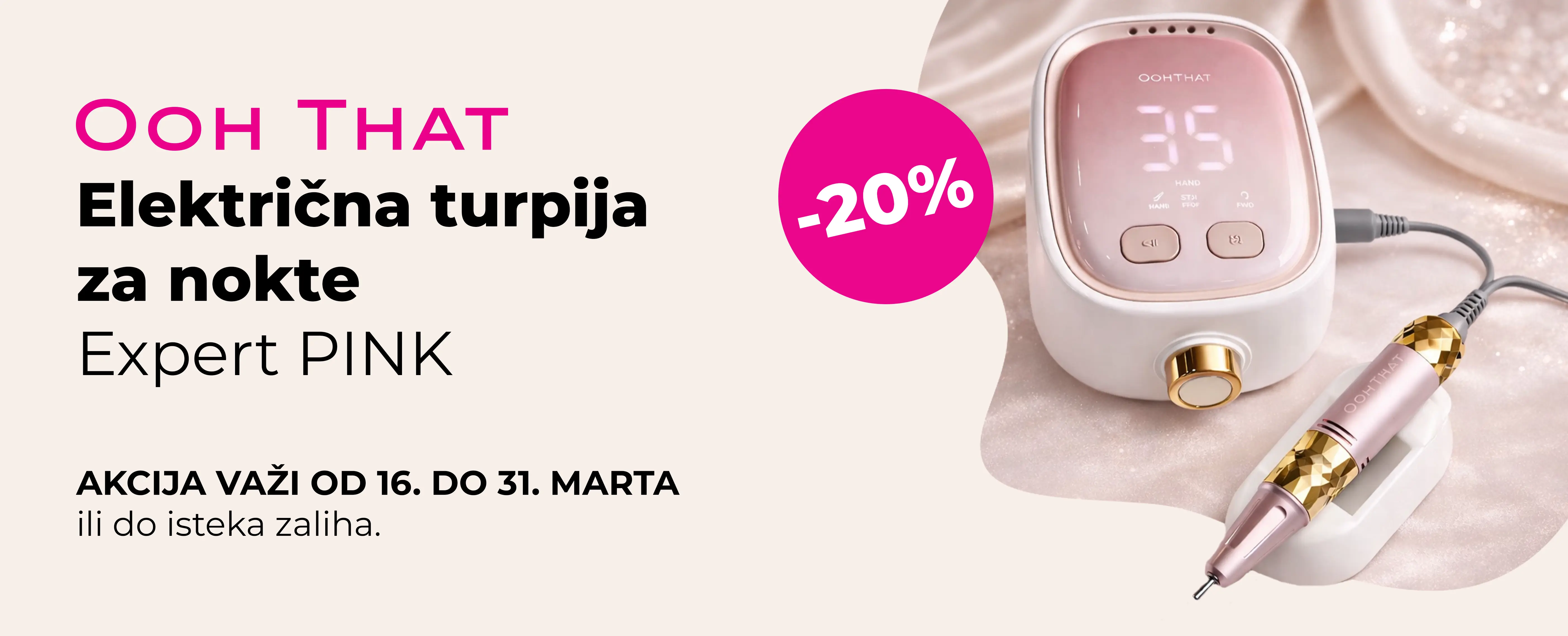 OOH THAT Električna turpija za nokte Expert PINK