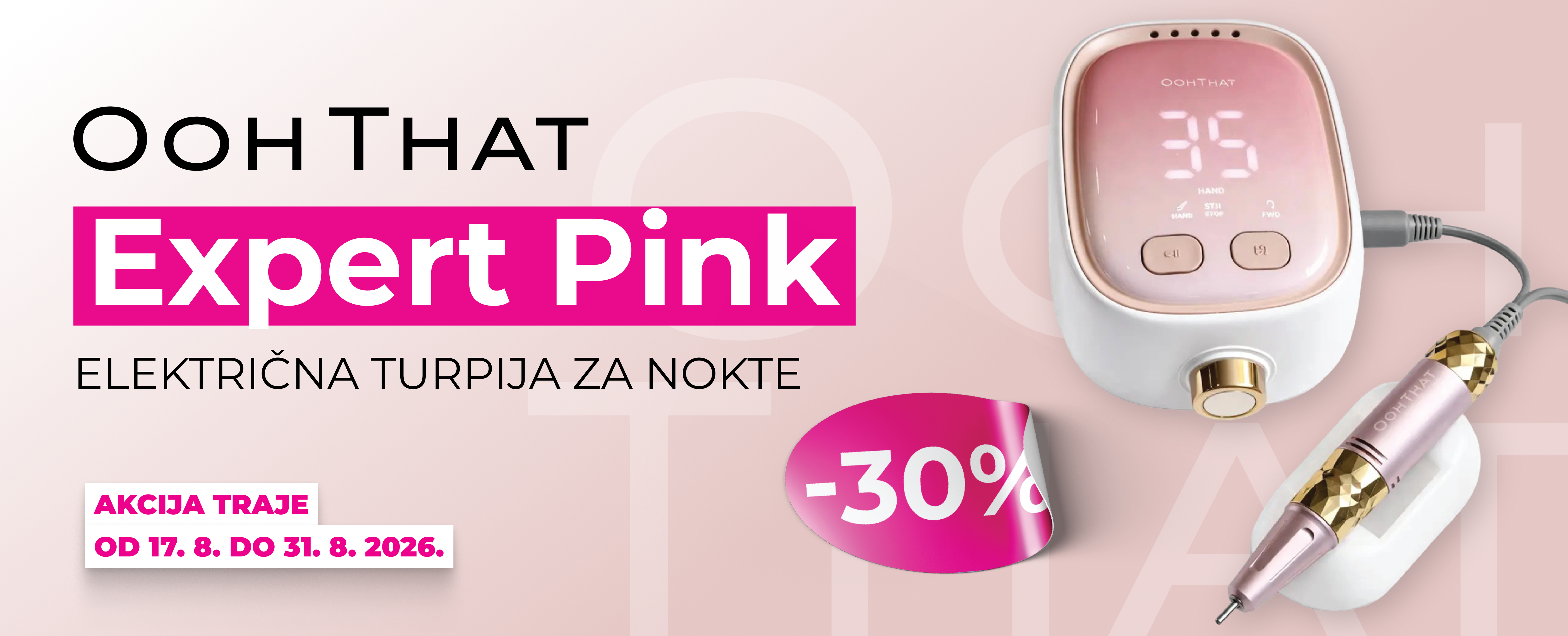 OOH THAT Električna turpija za nokte Expert PINK
