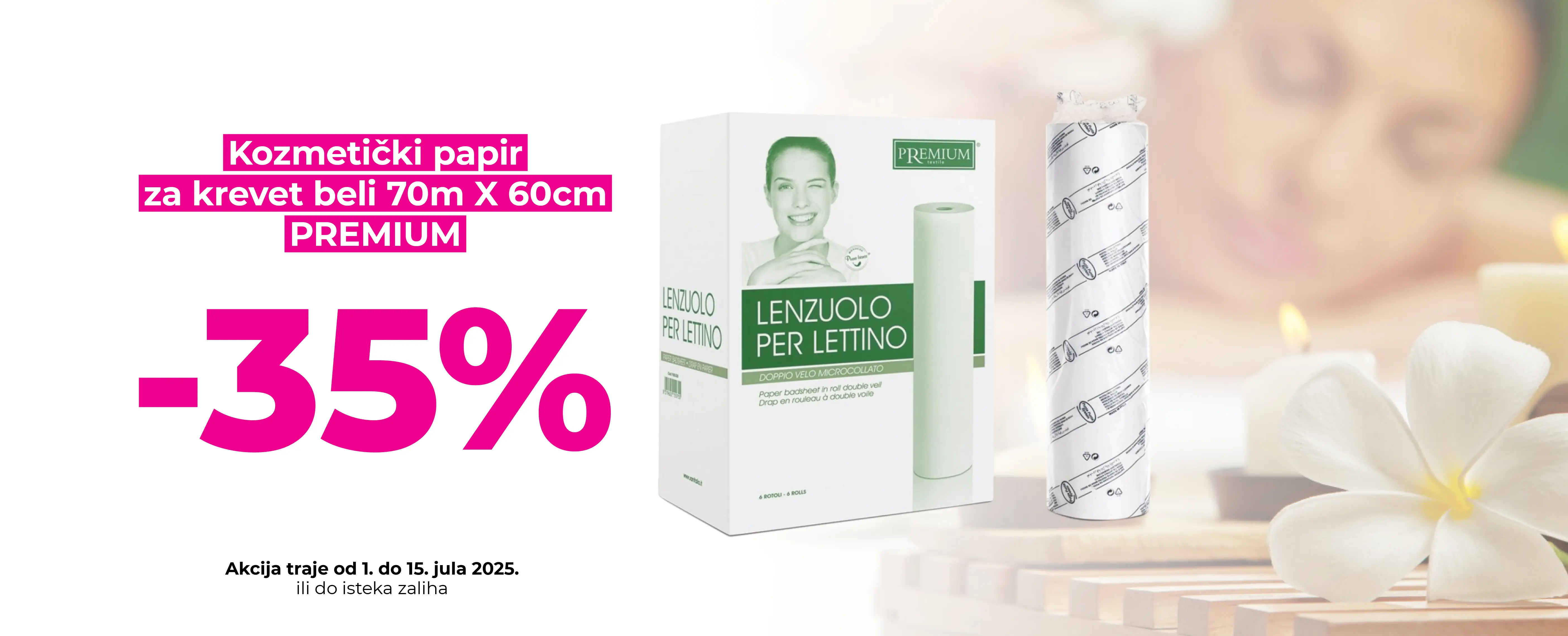 PREMIUM PRO Kozmetički papir za krevet  PREMIUM