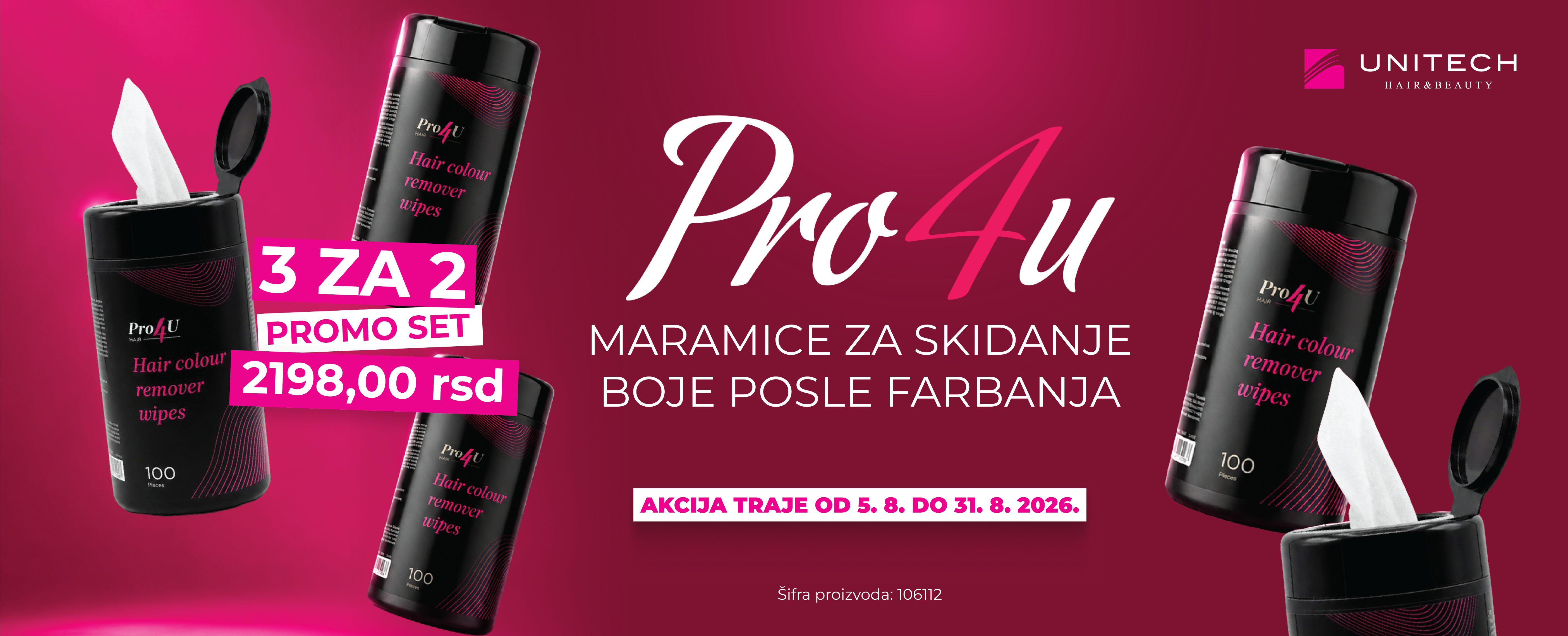 PRO 4U Maramice za skidanje boje PROMO SET 2+1