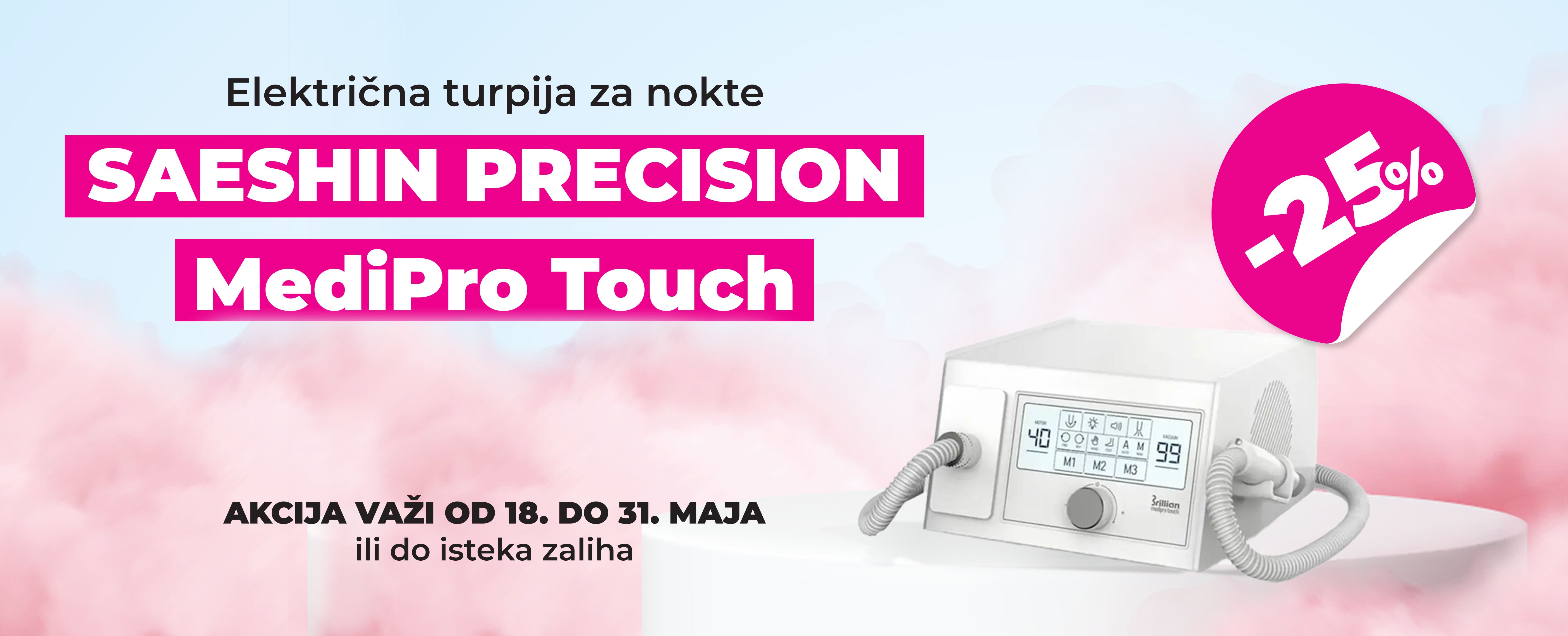 SAESHIN PRECISION Električna turpija za nokte MEDIPRO TOUCH