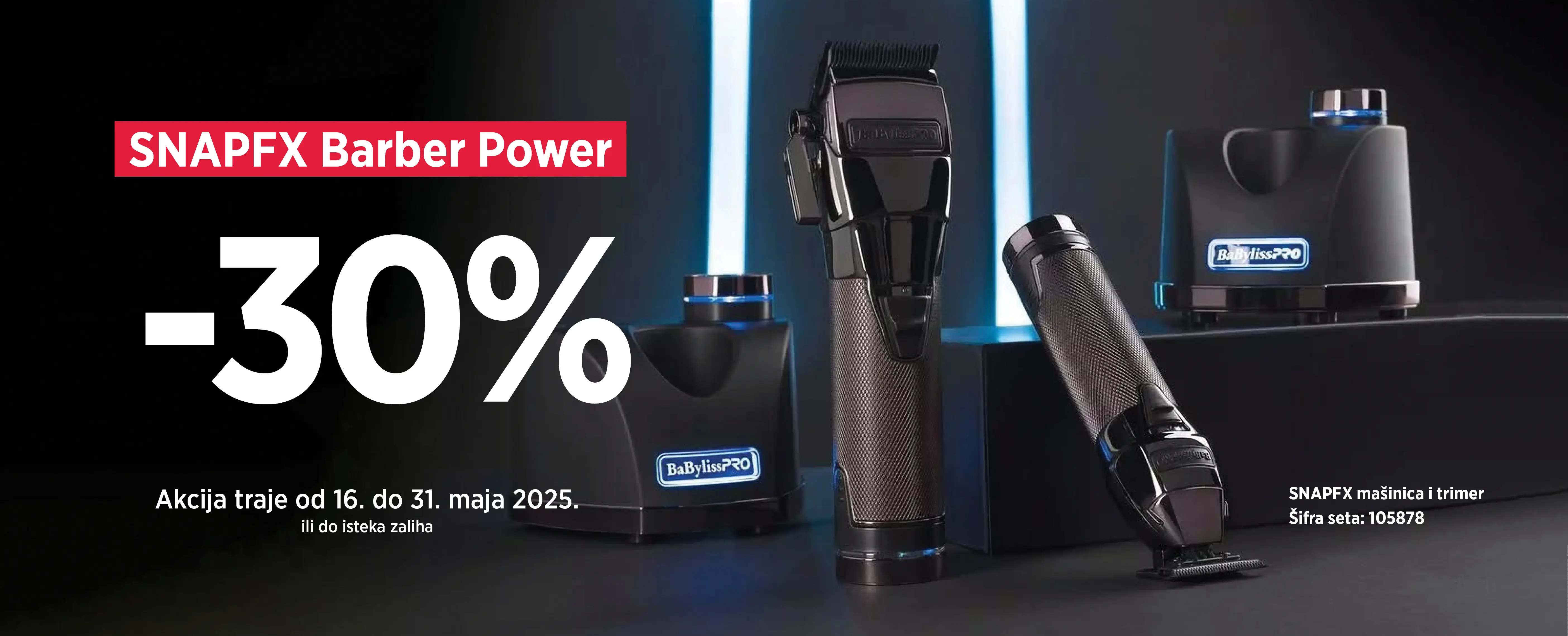 SET Mašinica + Trimer SNAPFX Babyliss PRO