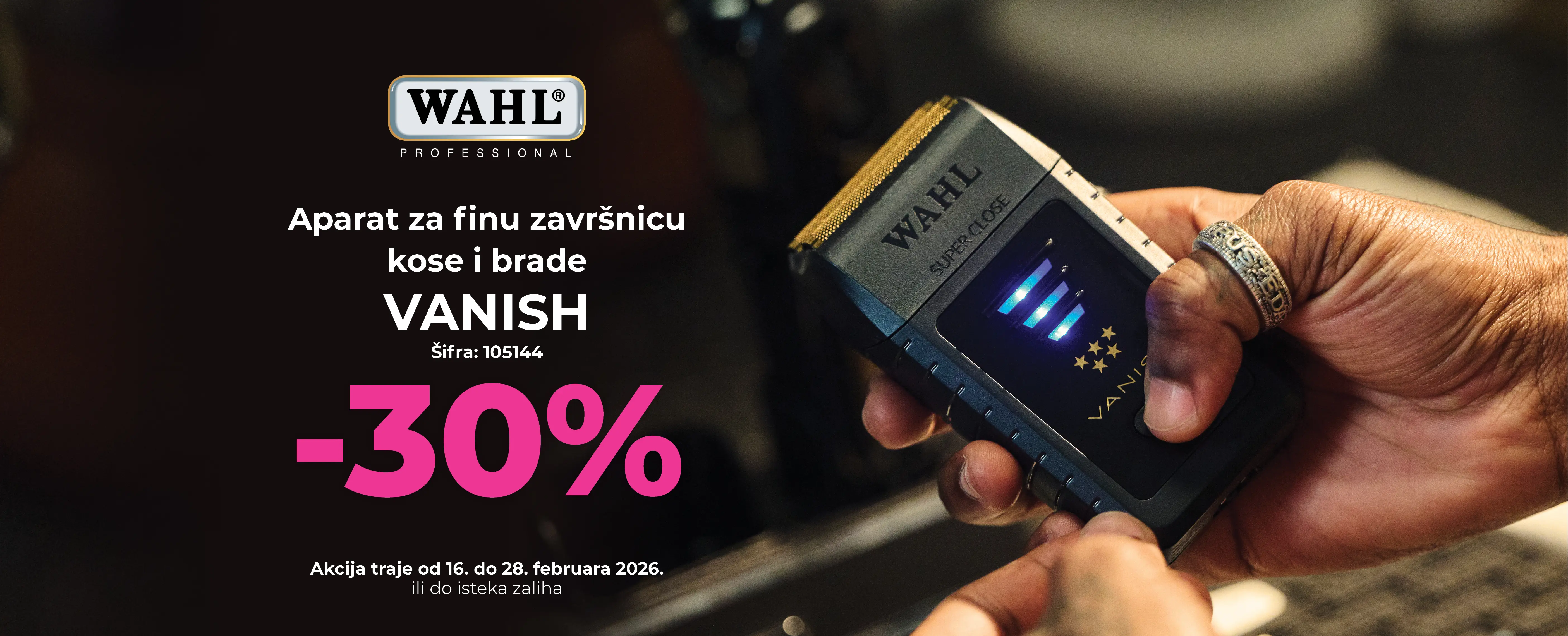 WAHL Aparat za finu završnicu kose i brade VANISH
