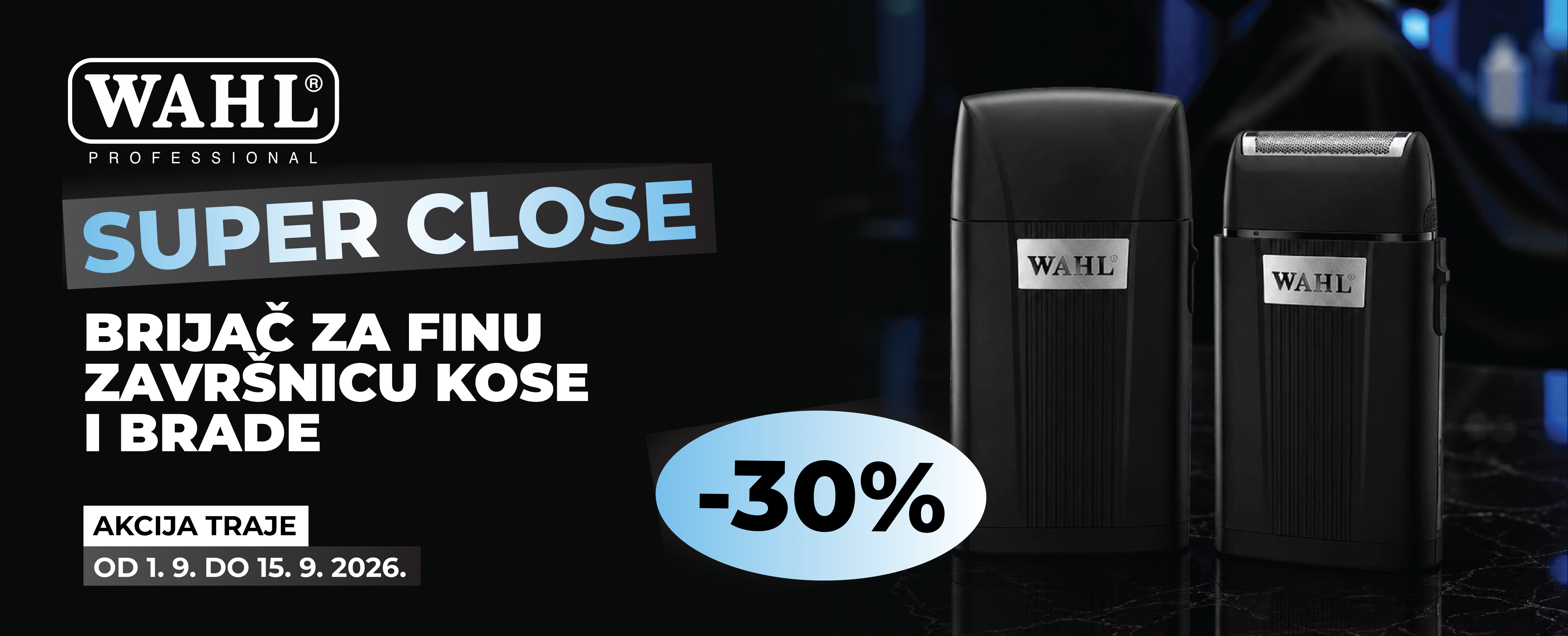 WAHL Brijač za finu završnicu kose i brade SUPER CLOSE